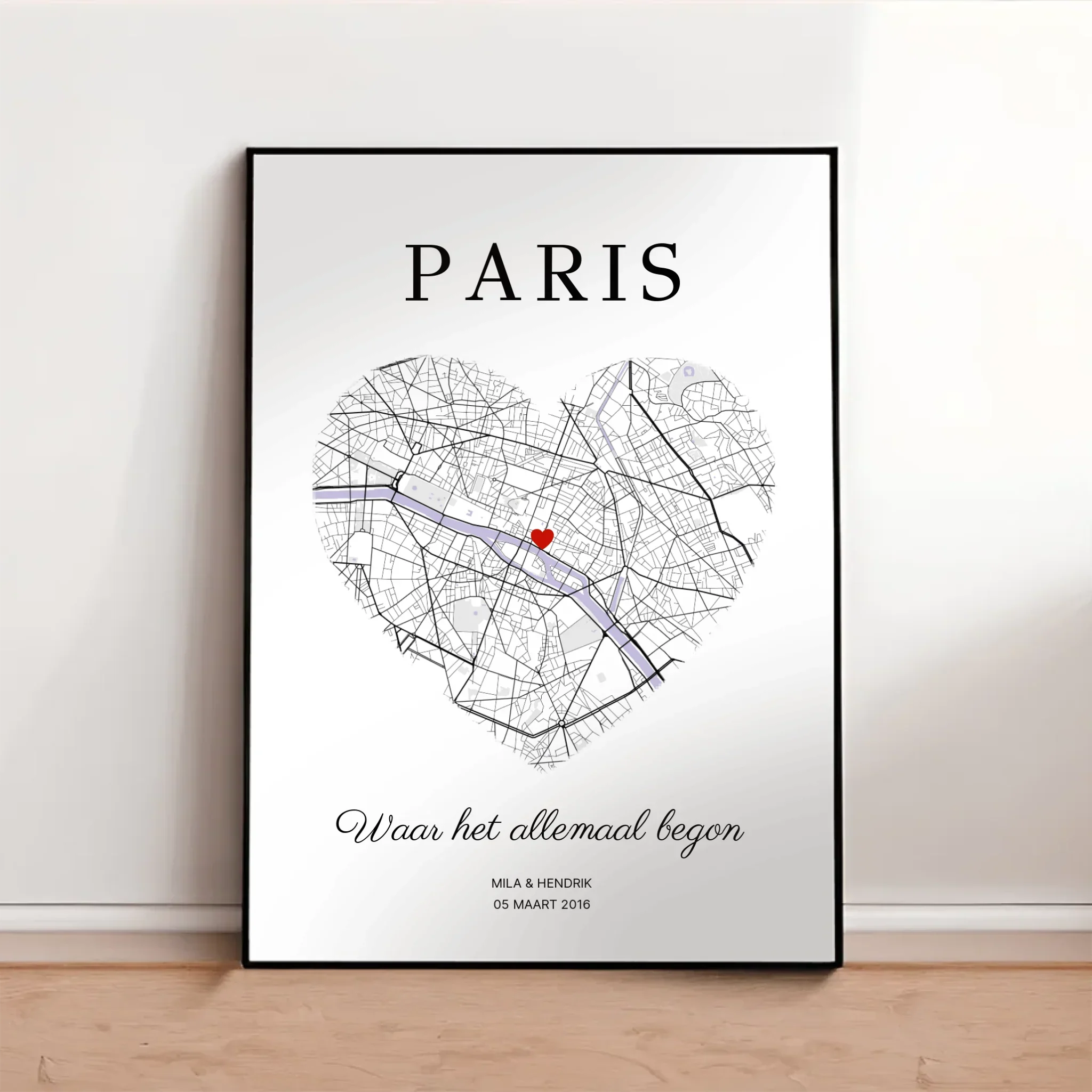Gepersonaliseerde locatie poster – Waar alles begon Gepersonaliseerde locatie poster – Waar alles begon