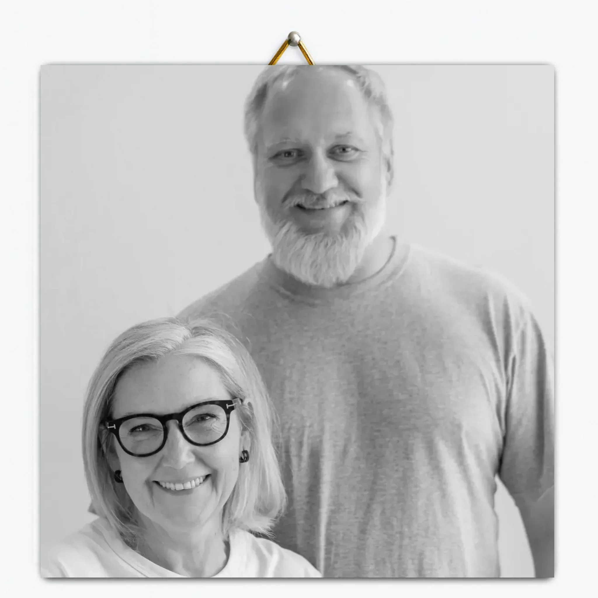 Gepersonaliseerd zwart-wit foto tegeltje Gepersonaliseerd zwart-wit foto tegeltje