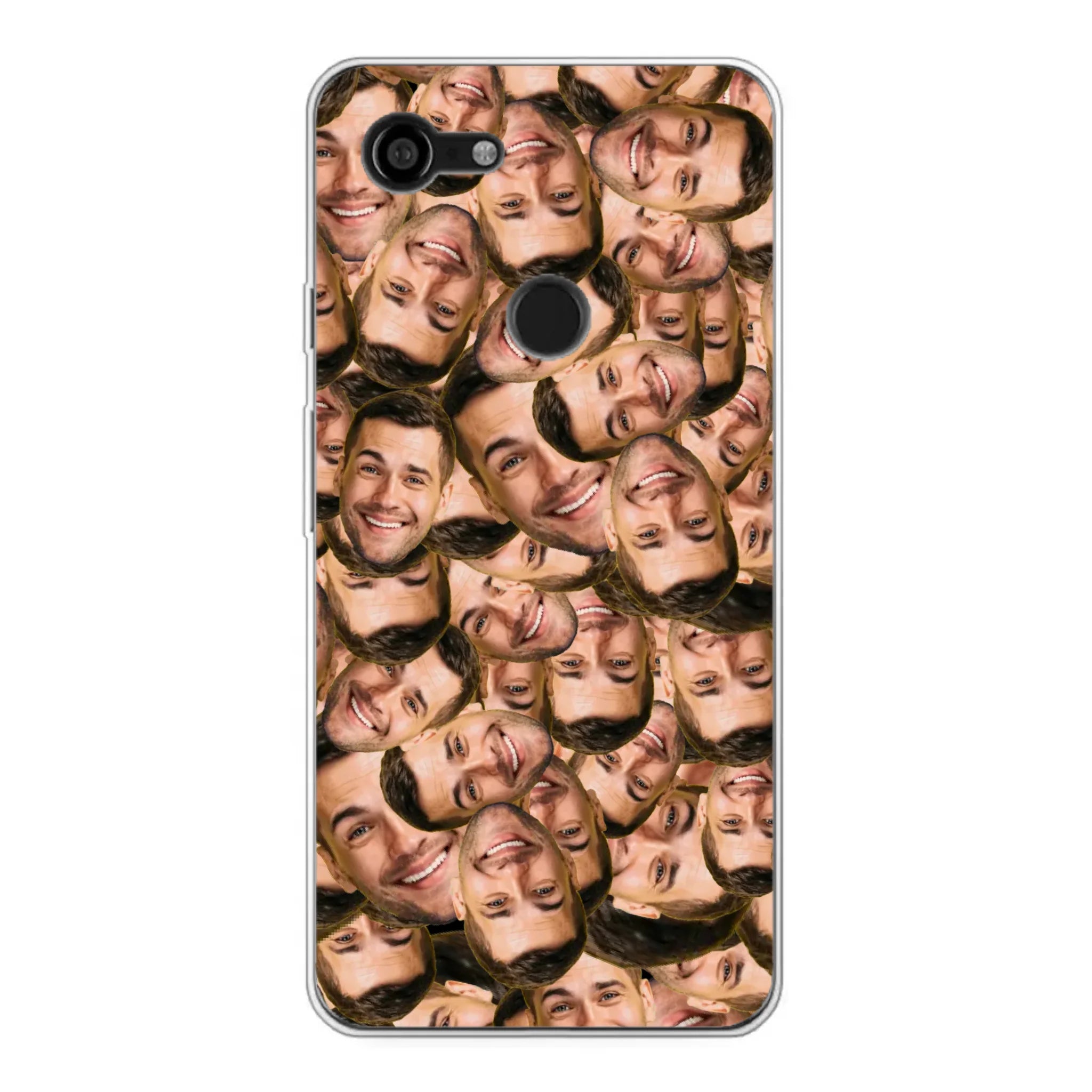 Gepersonaliseerd Google Pixel telefoonhoesje met oneindige hoofden
