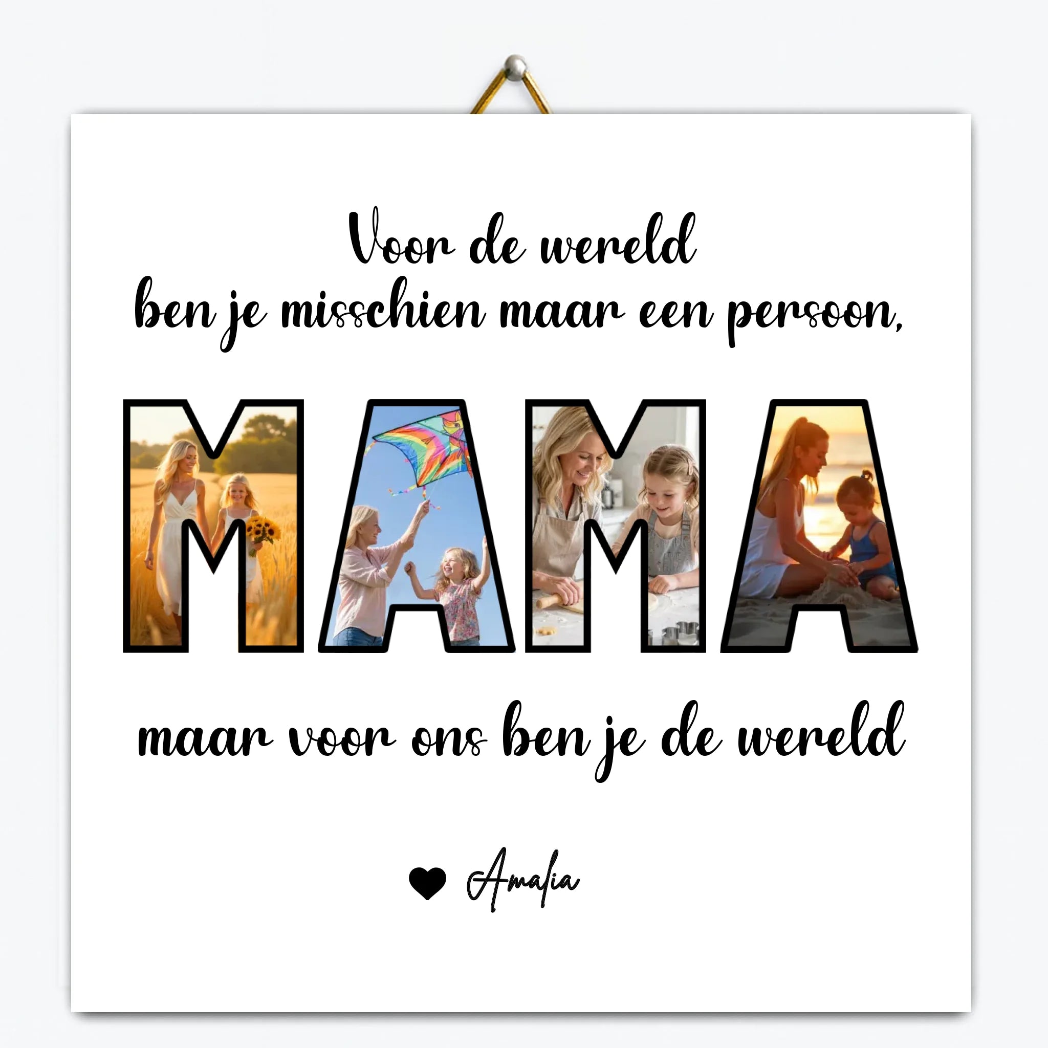 Gepersonaliseerd tegeltje – Fijne Moederdag mama Gepersonaliseerd tegeltje – Fijne Moederdag mama