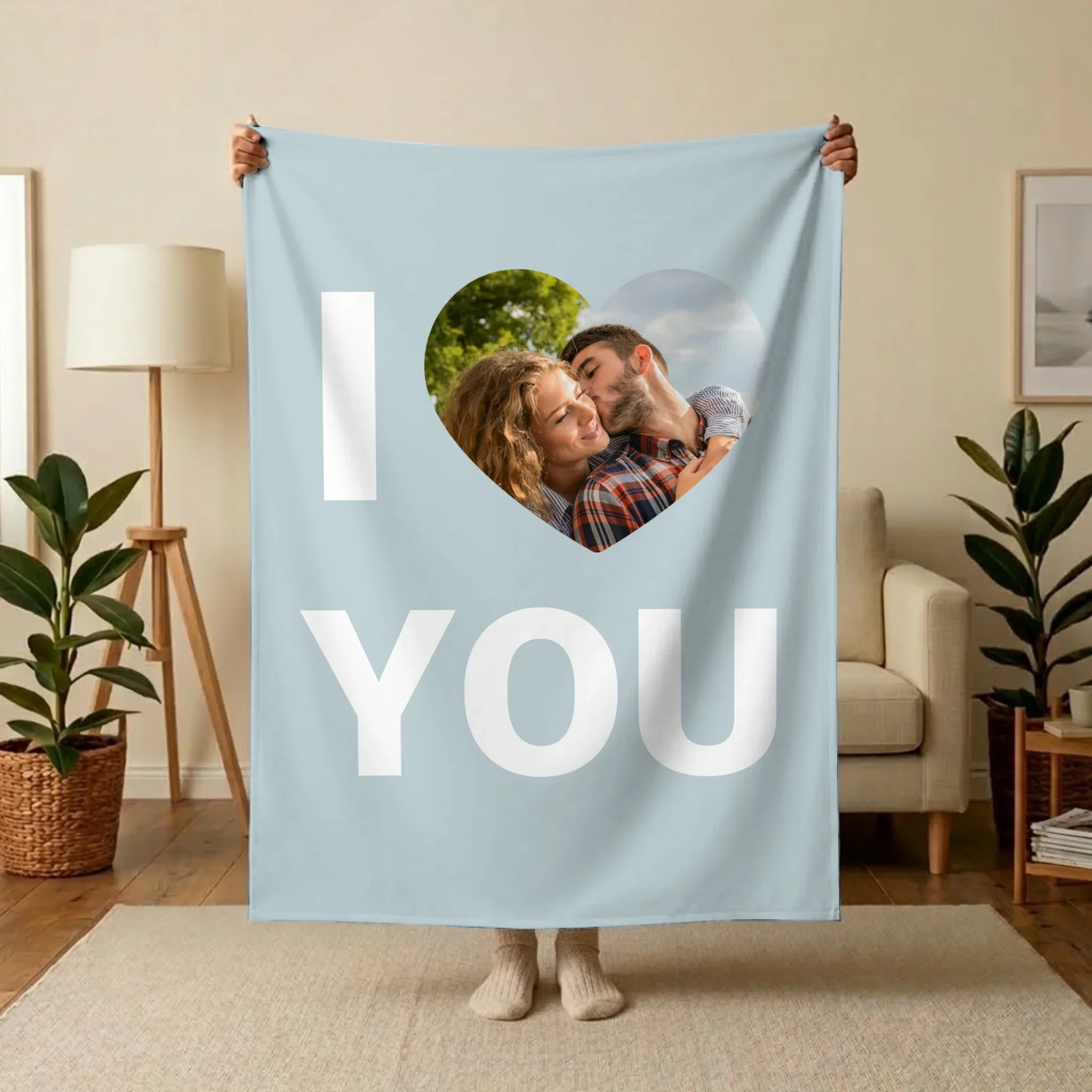 Gepersonaliseerde foto deken – I love you Gepersonaliseerde foto deken – I love you