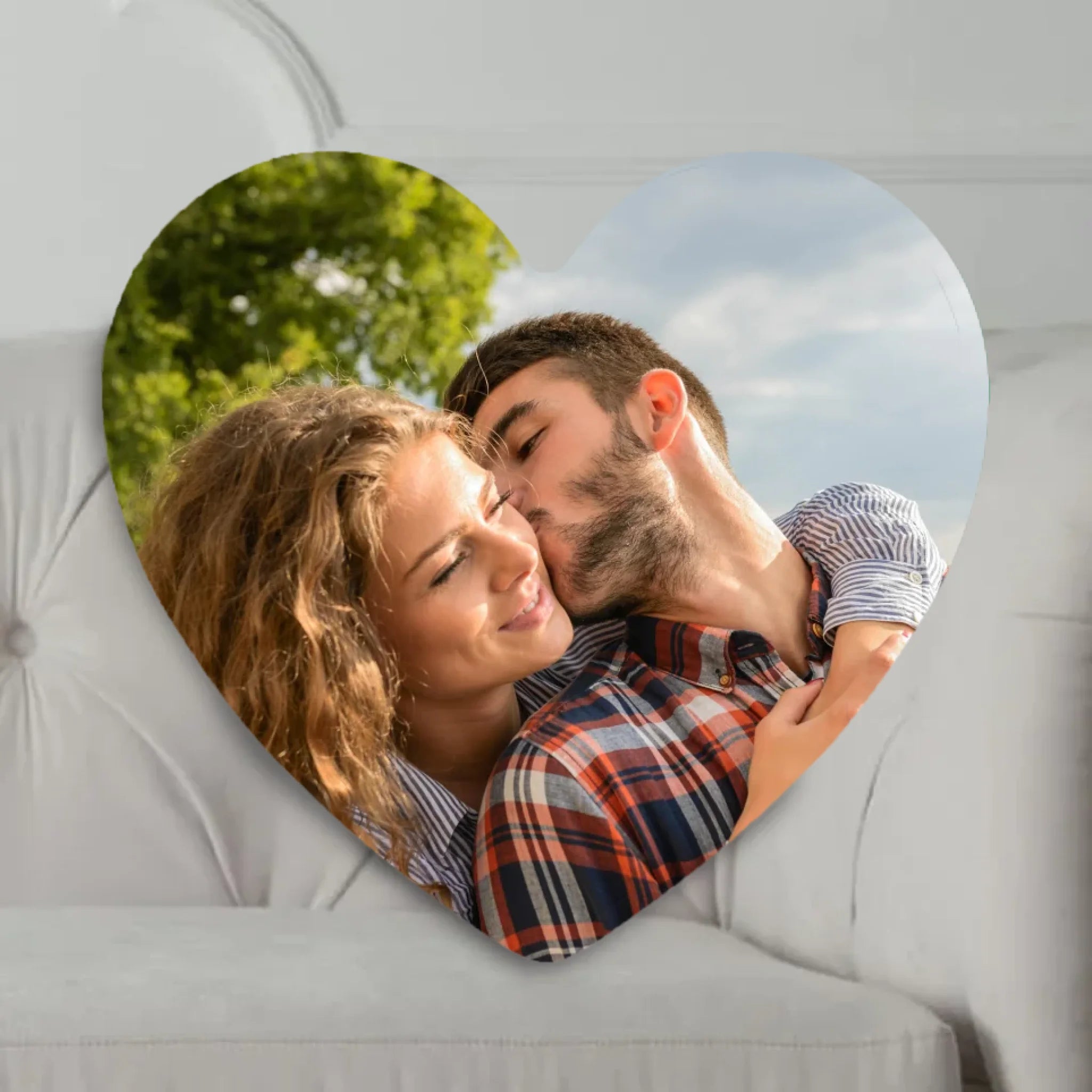 Hartjes kussen met eigen foto Hartjes kussen met eigen foto