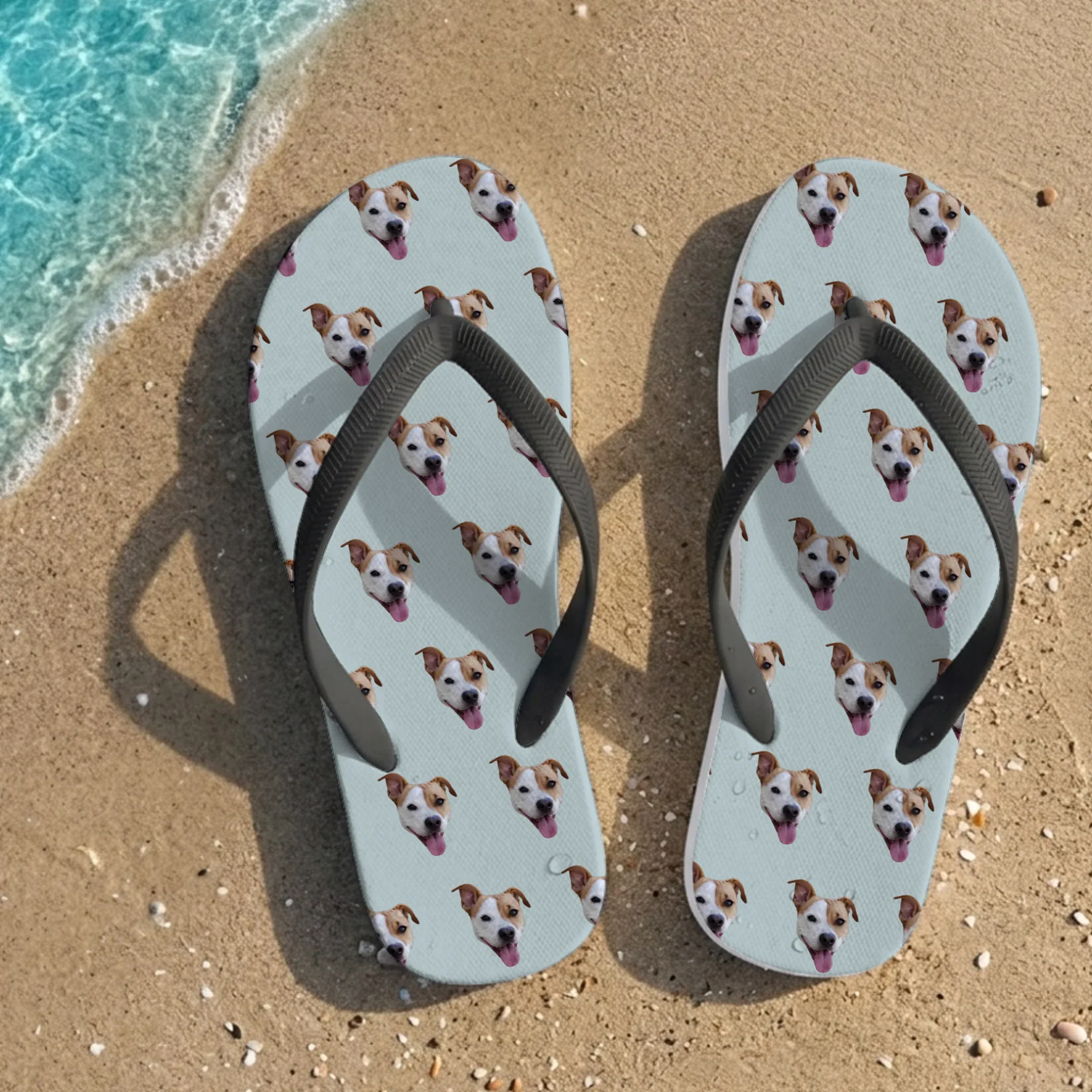 Gepersonaliseerde slippers met uitgeknipte kopjes van huisdier – Voeg zelf foto’s toe