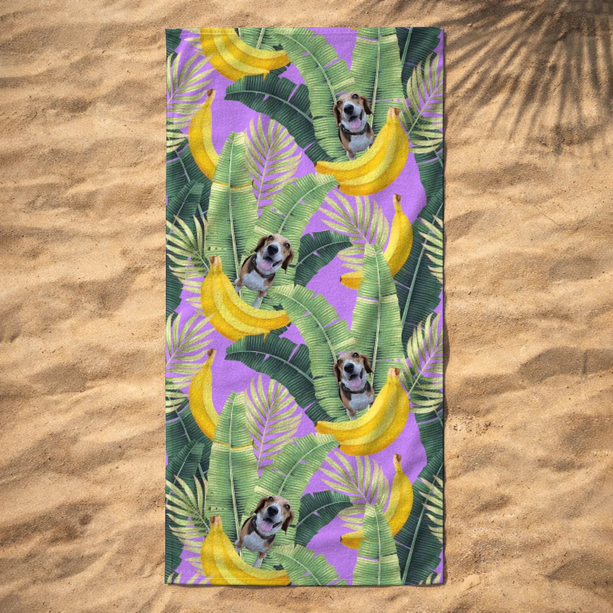 Gepersonaliseerde Bananen Handdoek met je eigen huisdier Gepersonaliseerde Bananen Handdoek met je eigen huisdier