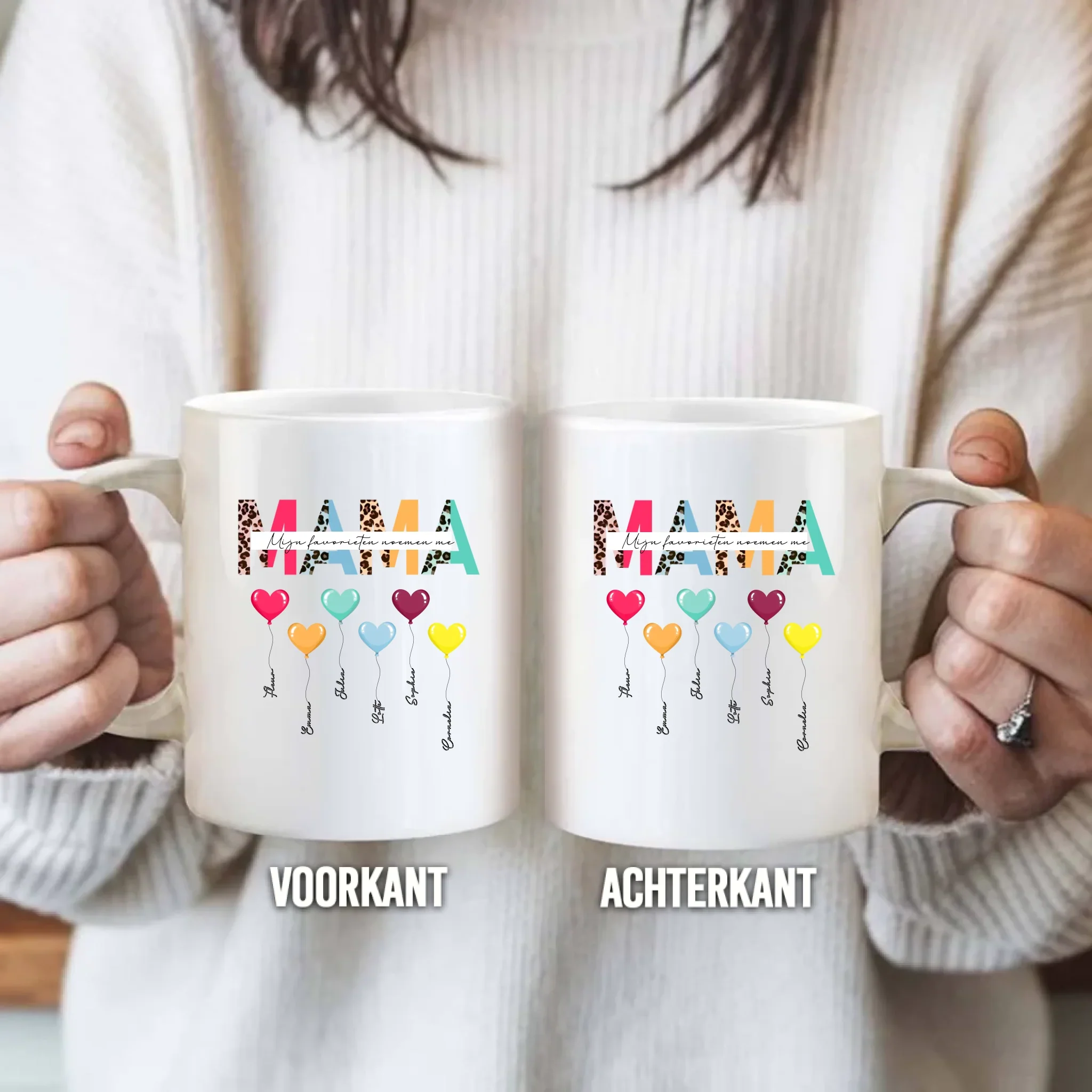 Gepersonaliseerde ballonnen mok – Mijn favorieten noemen me mama