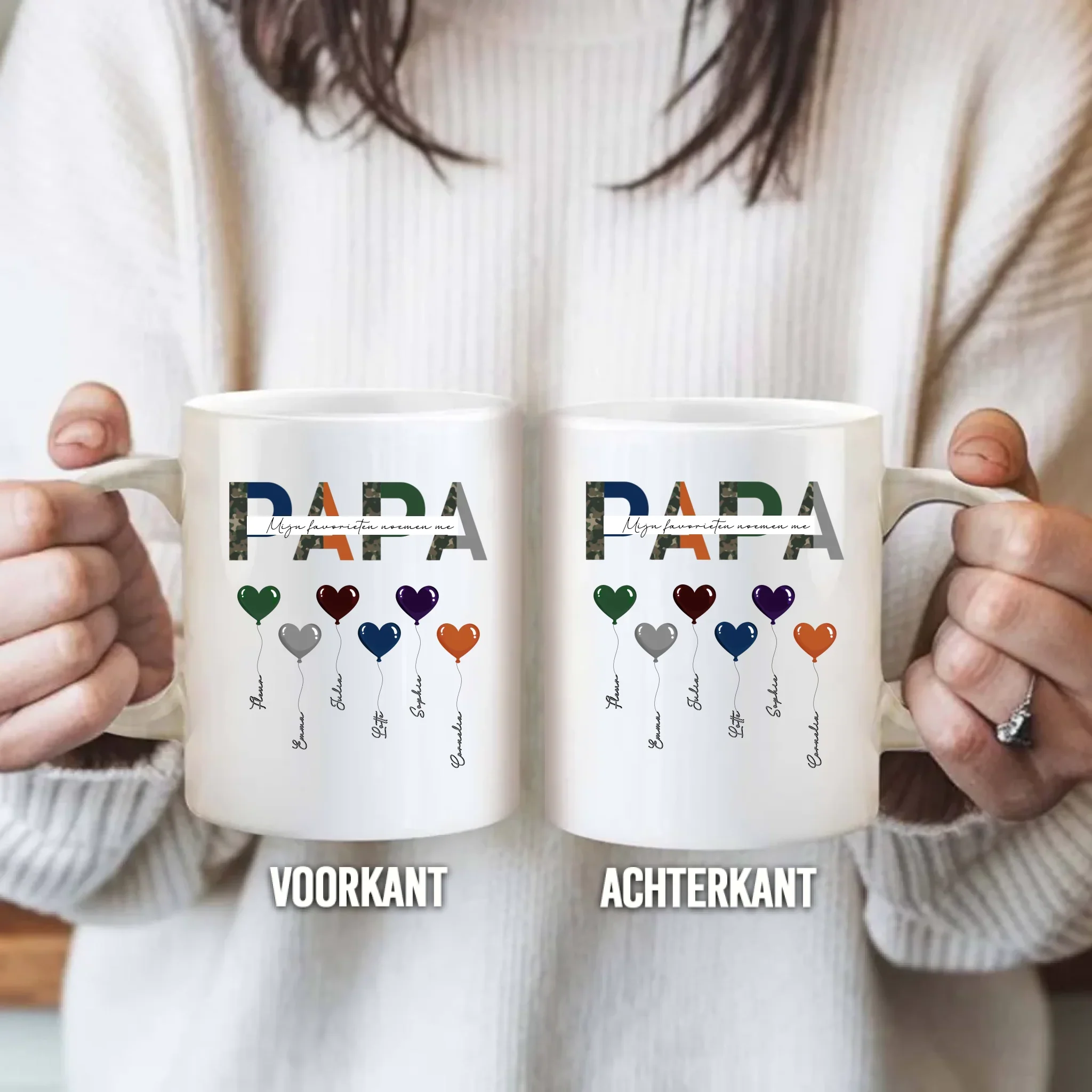 Gepersonaliseerde ballonnen mok – Mijn favorieten noemen me papa