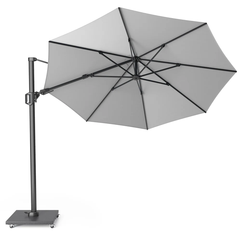 Platinum Challenger parasol T2  350 cm rond cm lichtgrijs