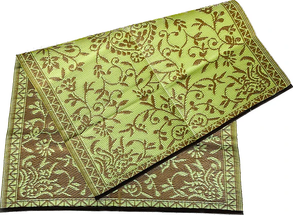 Buiten vloerkleed 120 x 180 – Lichtgroen / Koffie