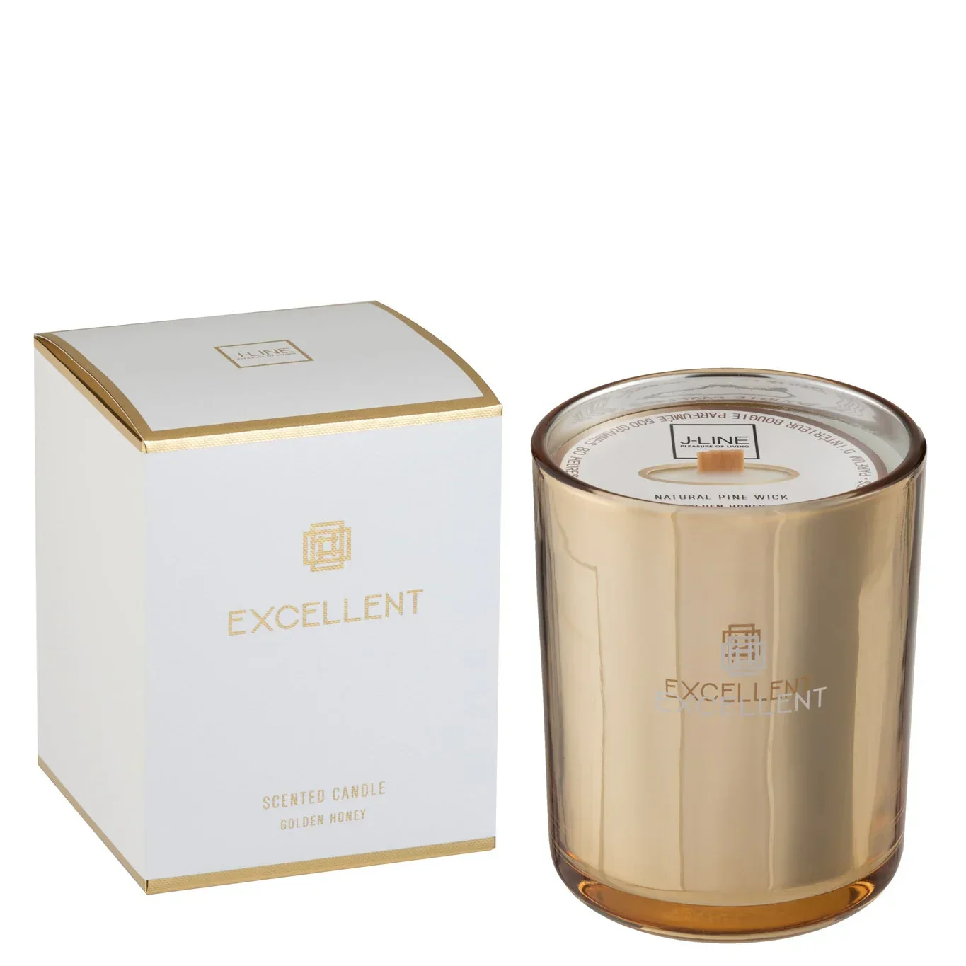 Geurkaars – Excellent – Golden Honey – Goud – M – 80uur