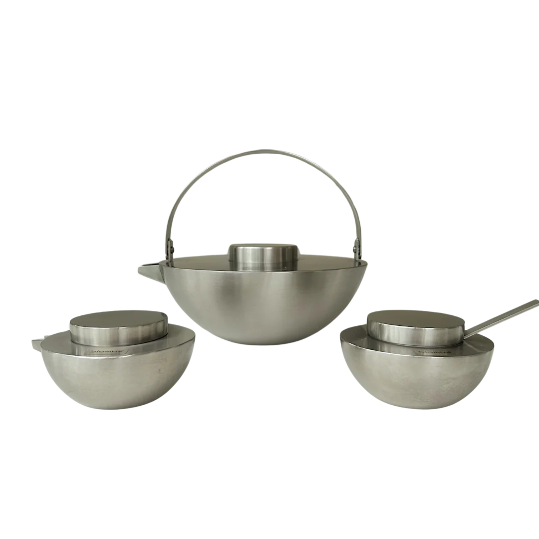 ASIA THEESET | RVS | ZILVER | VINTAGE