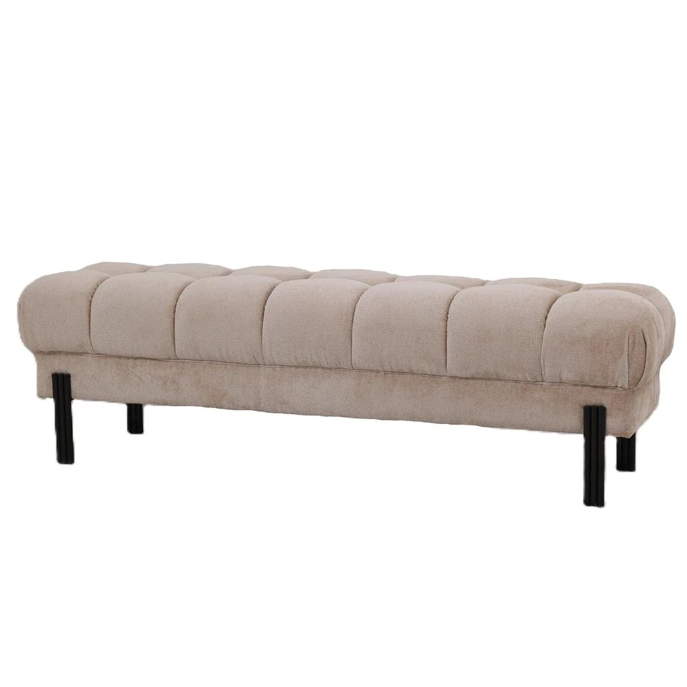 Bankje Melbourne Elegant 100% Polyester Beige 160x47x48 727203 Bankje Melbourne Elegant 100% Polyester Beige 160x47x48 727203