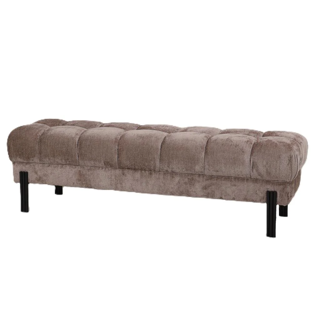 Bankje Melbourne Elegant 100% Polyester Beige 160x47x48 727204 Bankje Melbourne Elegant 100% Polyester Beige 160x47x48 727204