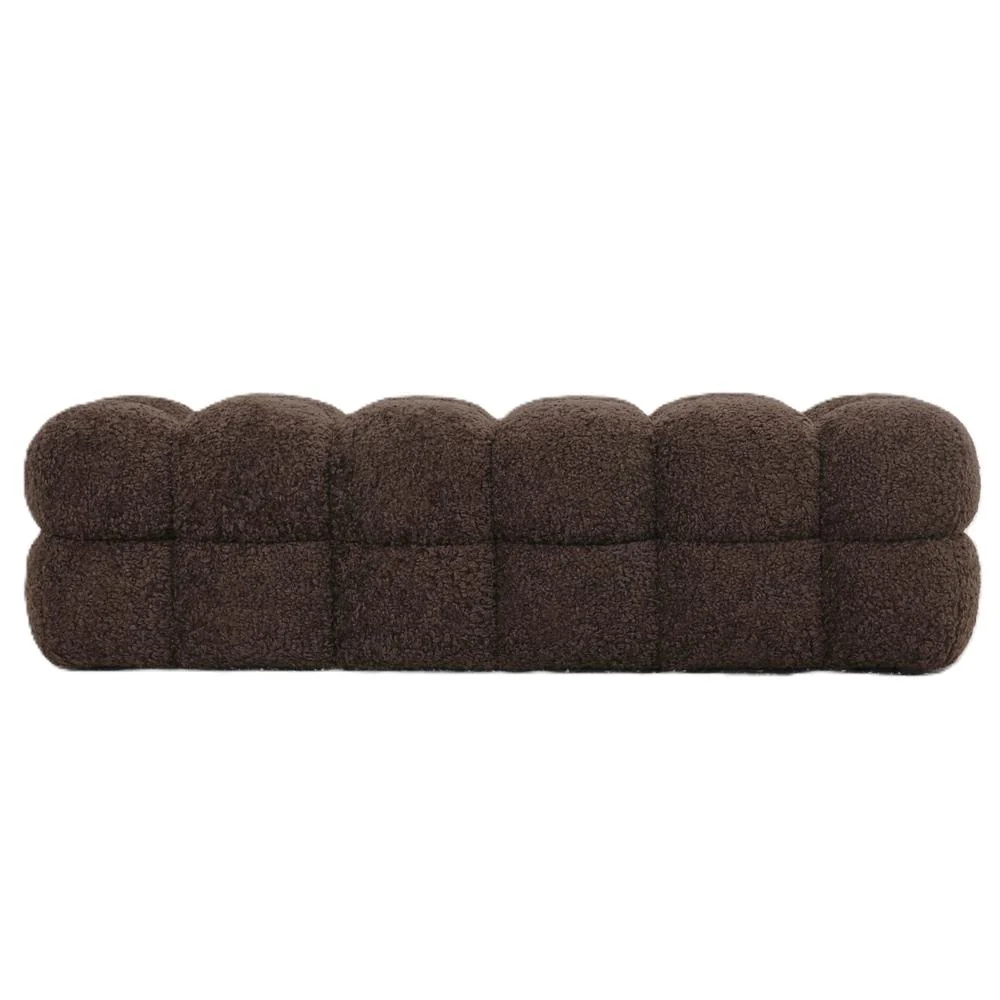 Bankje Teddy Springt 100% Polyester Bruin 160x45x43 cm Bankje Teddy Springt 100% Polyester Bruin 160x45x43 cm