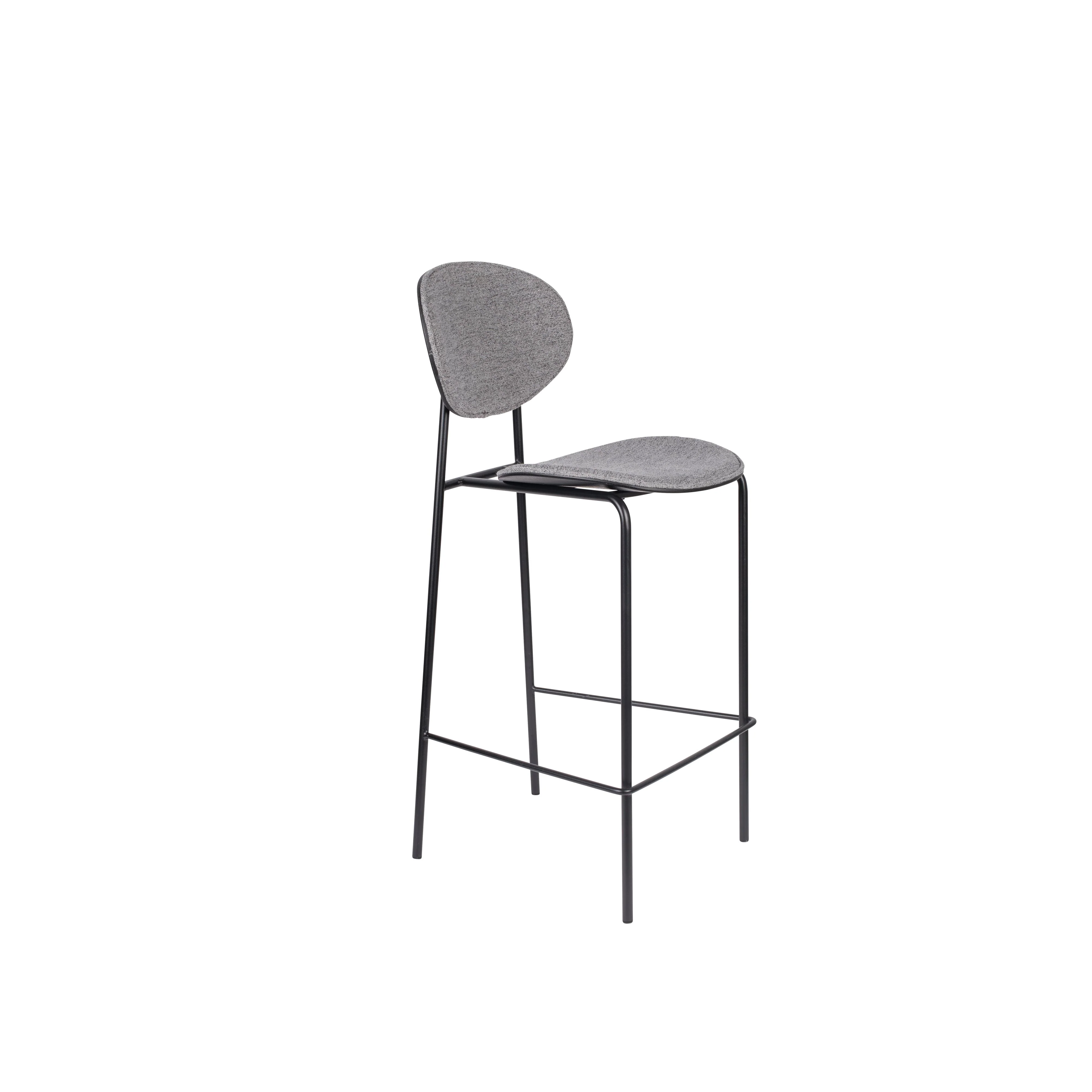 Barkruk Donny Stof Grijs 66cm