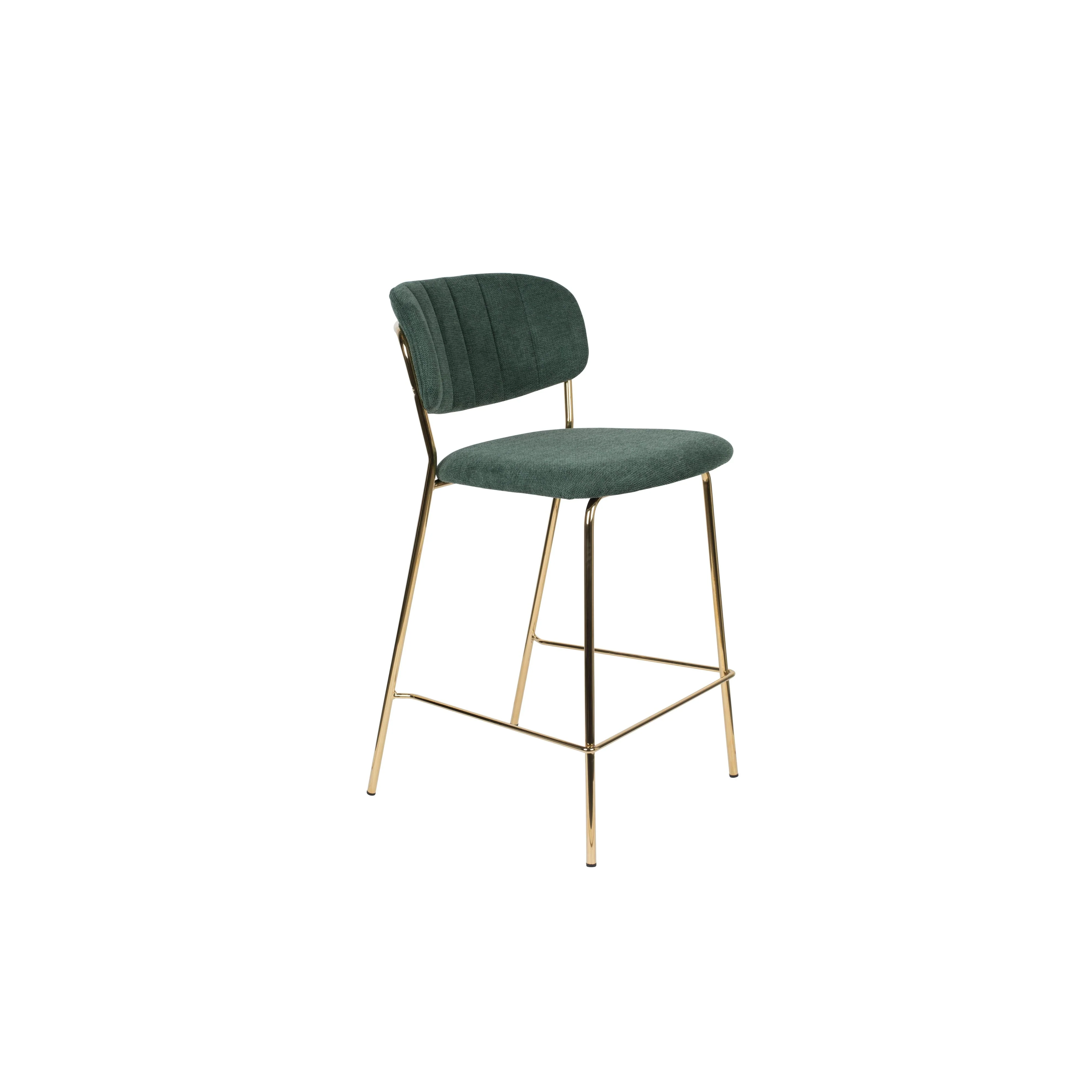 Barkruk Jolien Goud/dark Nylon en polyester Groen 65cm Barkruk Jolien Goud/dark Nylon en polyester Groen 65cm