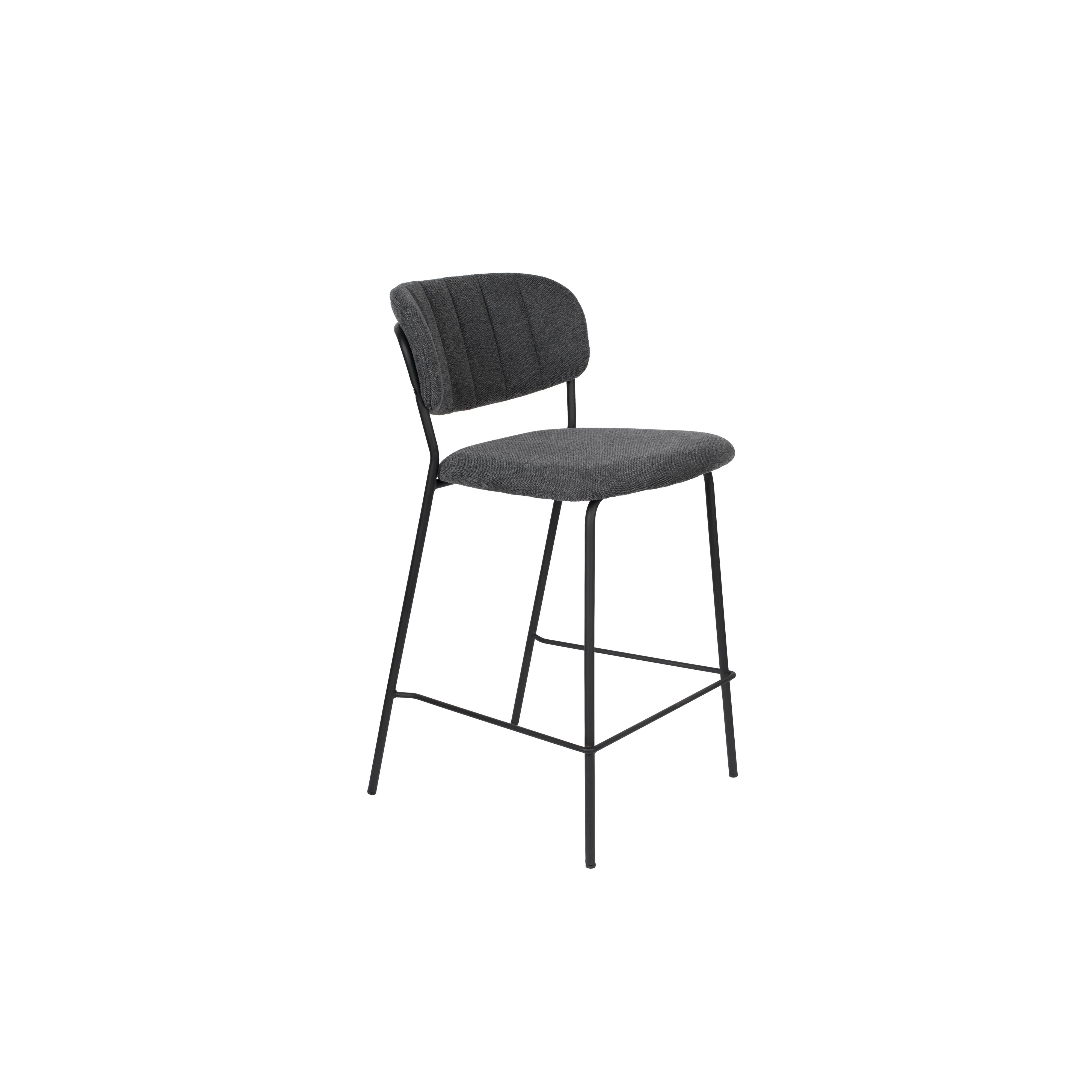 Barkruk Jolien Nylon en polyester Donkergrijs 65cm Barkruk Jolien Nylon en polyester Donkergrijs 65cm