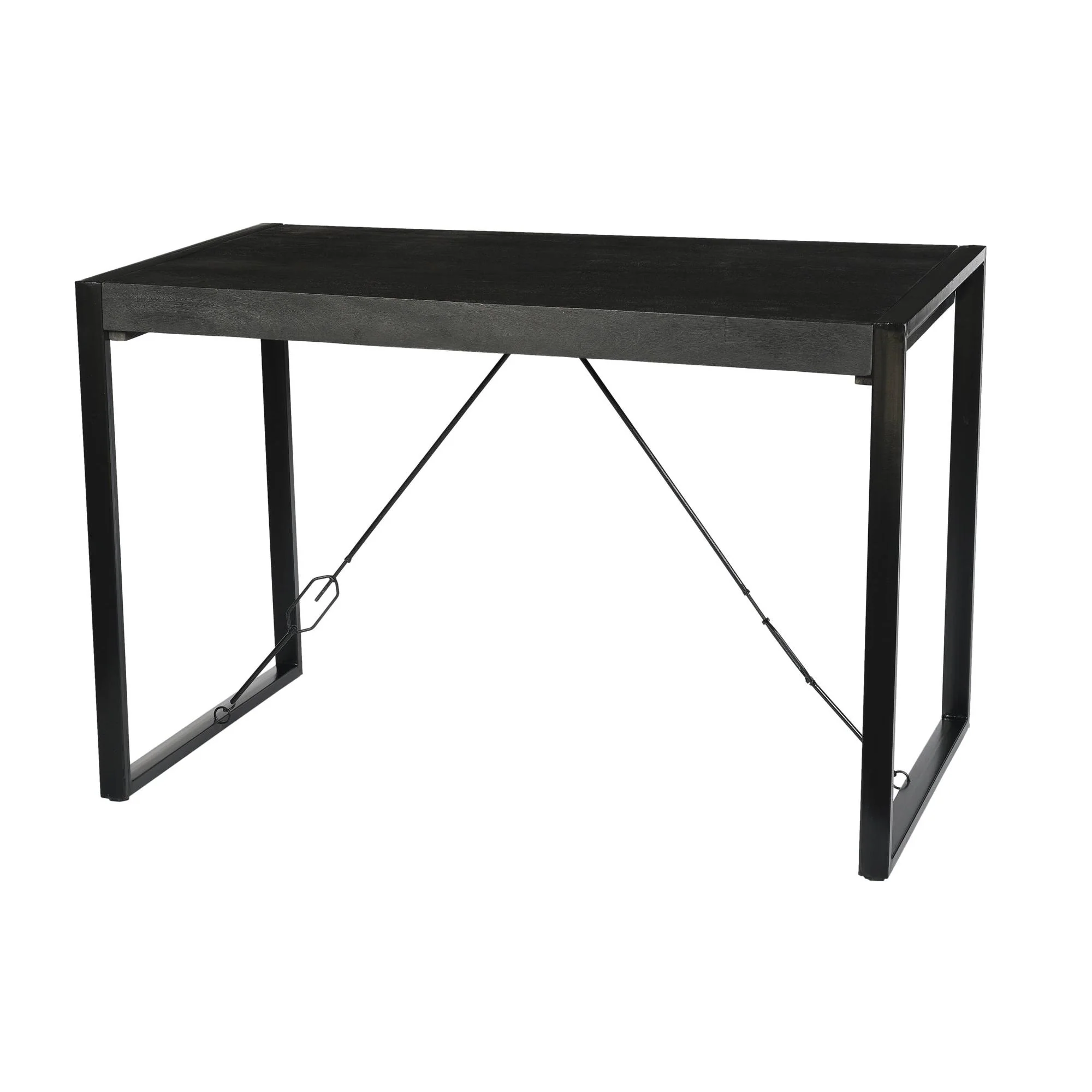 Bartafel Norris Bar Mangohout Zwart 140×80 cm