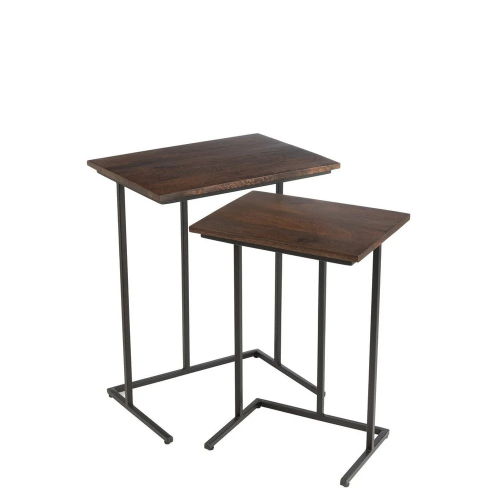 Bijzettafel Bruin Ijzer Rechthoekig 36×50 cm Bijzettafel Bruin Ijzer Rechthoekig 36×50 cm