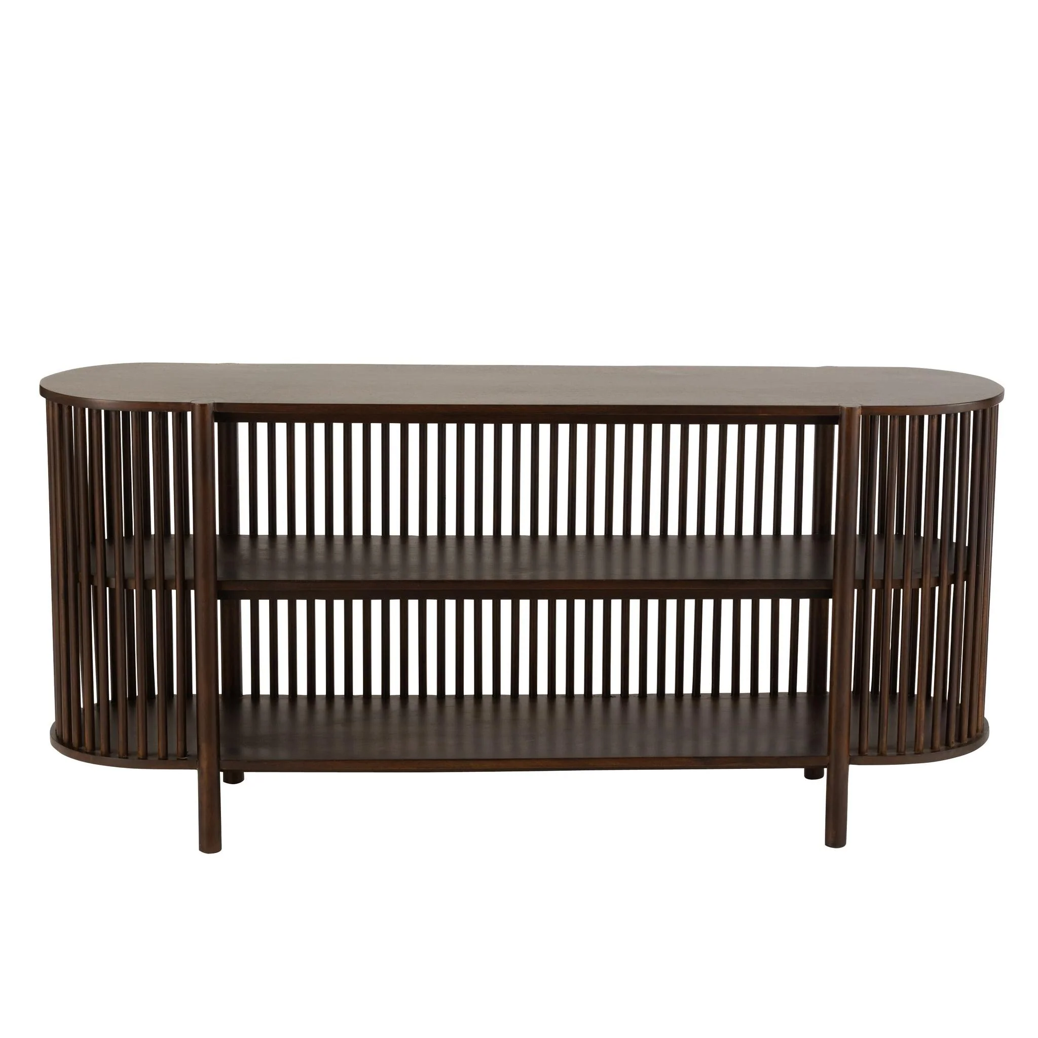 Bijzettafel Bruin Mangohout hout 38×160 cm