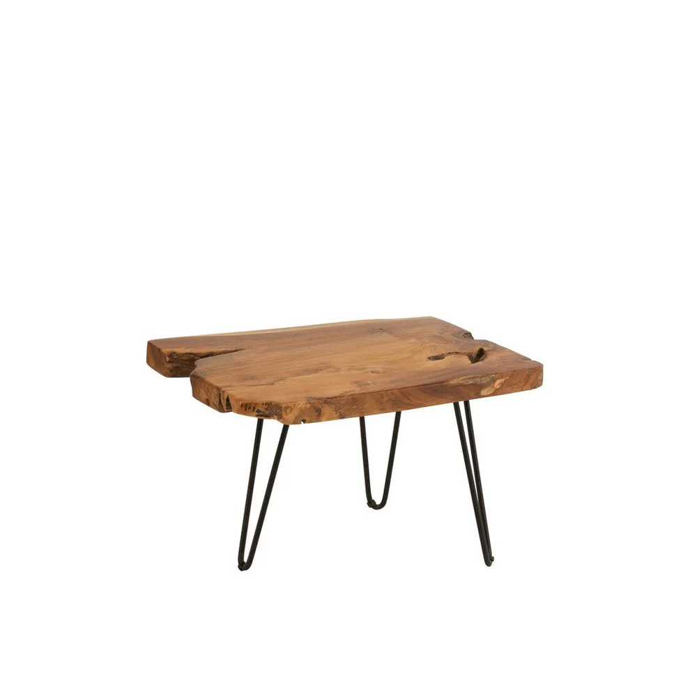Bijzettafel Bruin Metaal 39×60 cm