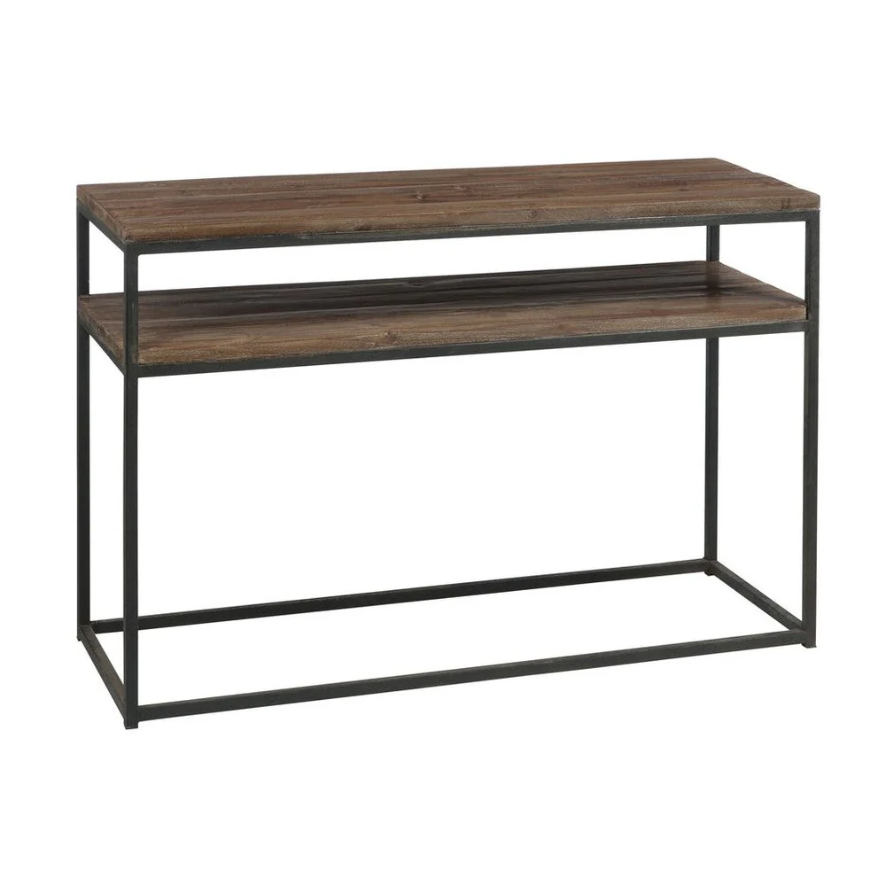 Bijzettafel Bruin Recycled hout 40×120 cm