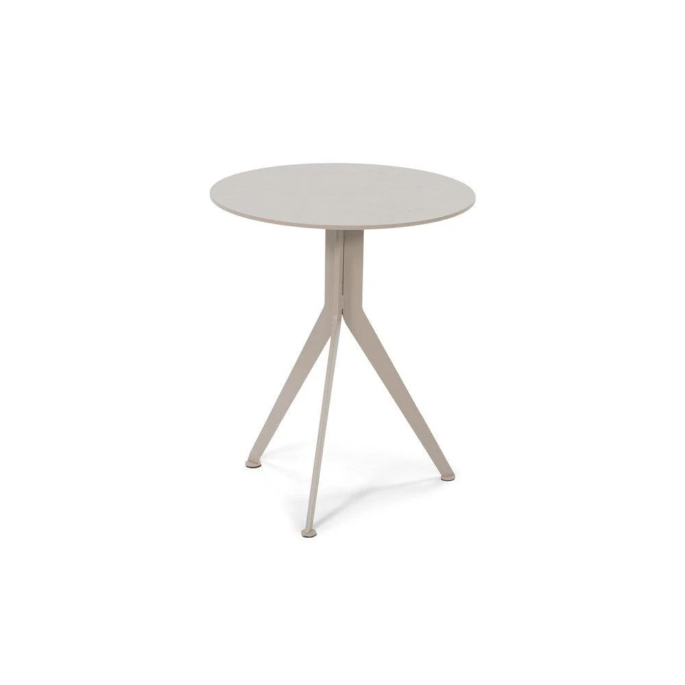 Bijzettafel DALEY HIGH Staal Silky Taupe 38x38x45cm