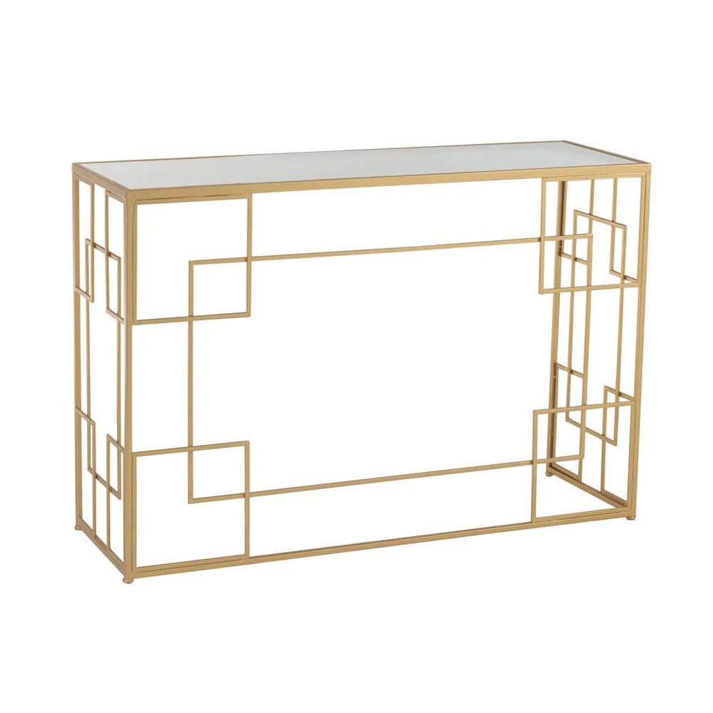 Bijzettafel Goud Glas 40×120 cm