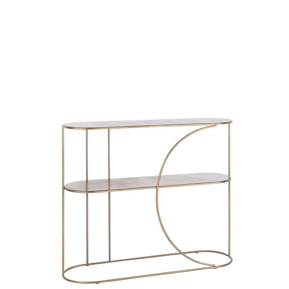 Bijzettafel Goud Ijzer 36×122 cm