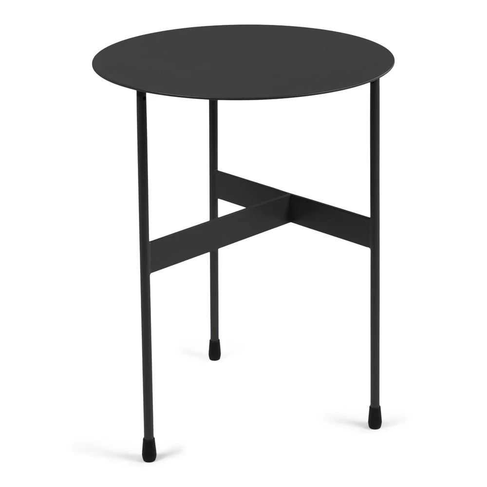 Bijzettafel MIRA HIGH Staal Zwart 45x45x50cm Spinder Design