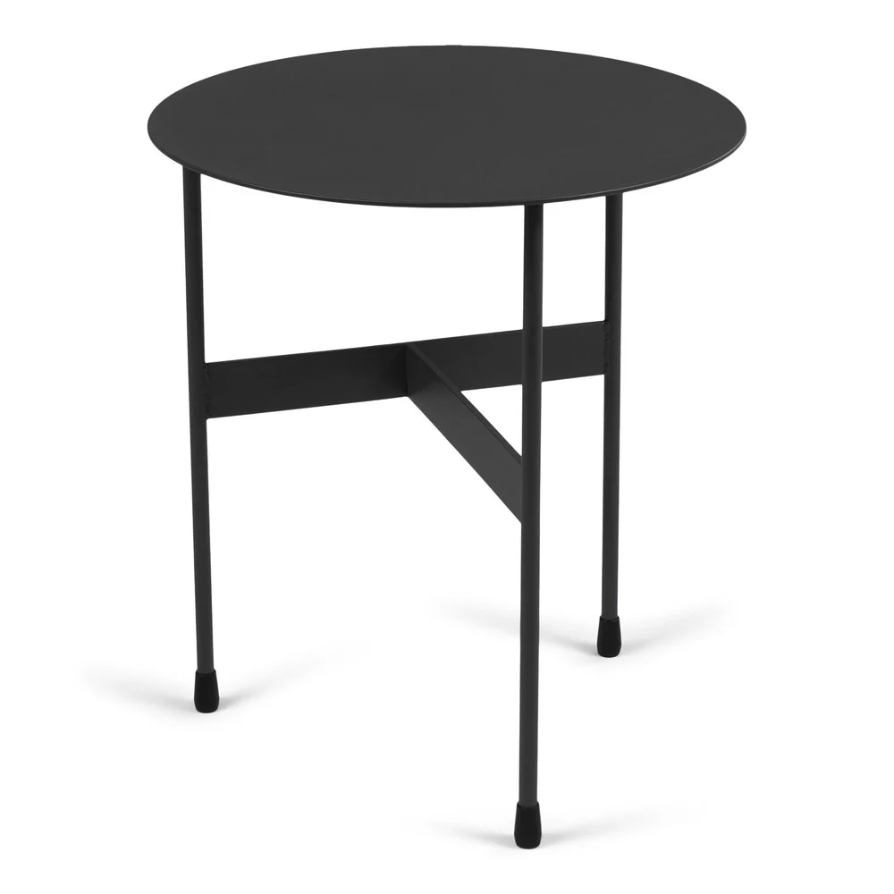 Bijzettafel MIRA LOW Staal Zwart 40x40x45cm Spinder Design