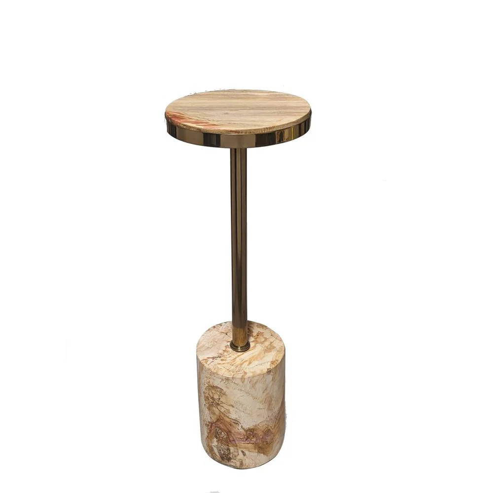 Bijzettafel Mody Versteend Hout Beige 21 cm Bijzettafel Mody Versteend Hout Beige 21 cm