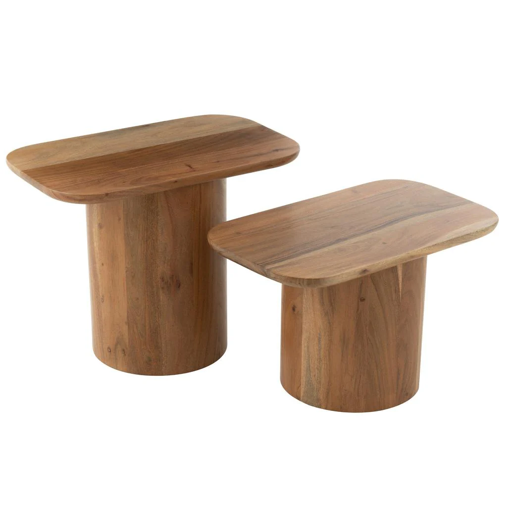 Bijzettafel Naturel Acaciahout hout 35×60 cm