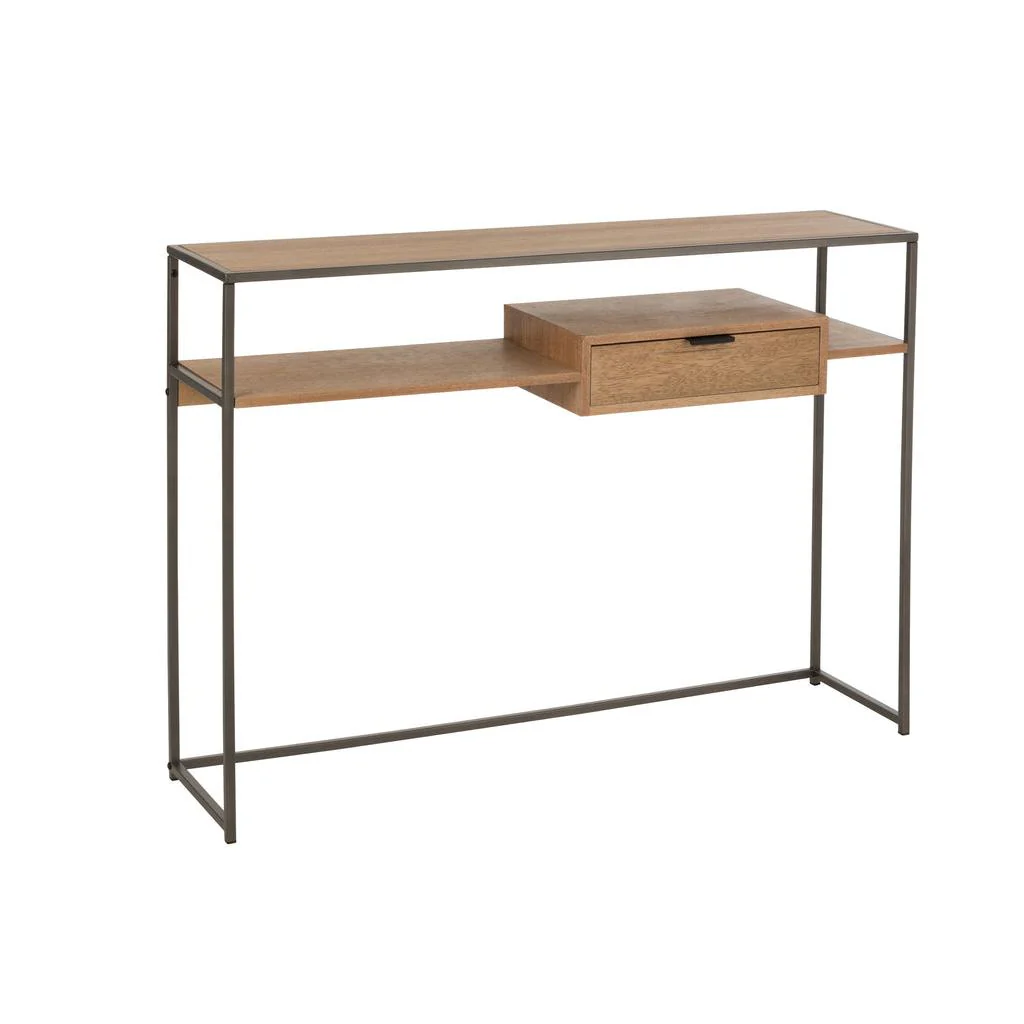 Bijzettafel Naturel Mdf 30×120 cm Bijzettafel Naturel Mdf 30×120 cm