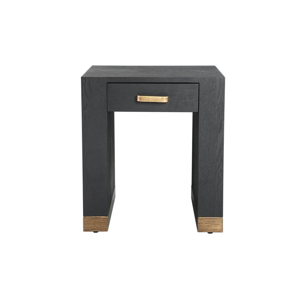 Bijzettafel Tiess Zwart 45 cm Bijzettafel Tiess Zwart 45 cm
