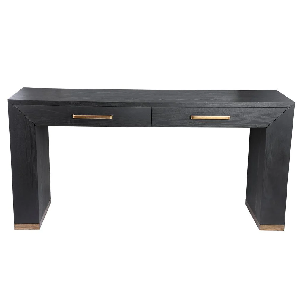 Bijzettafel Tiess Zwart 45×165 cm Bijzettafel Tiess Zwart 45×165 cm
