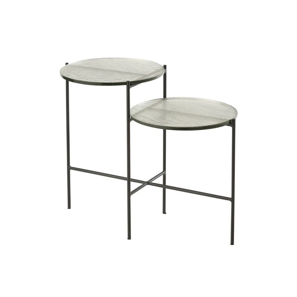 Bijzettafel Transparant Ijzer Rond 38×80 cm Bijzettafel Transparant Ijzer Rond 38×80 cm