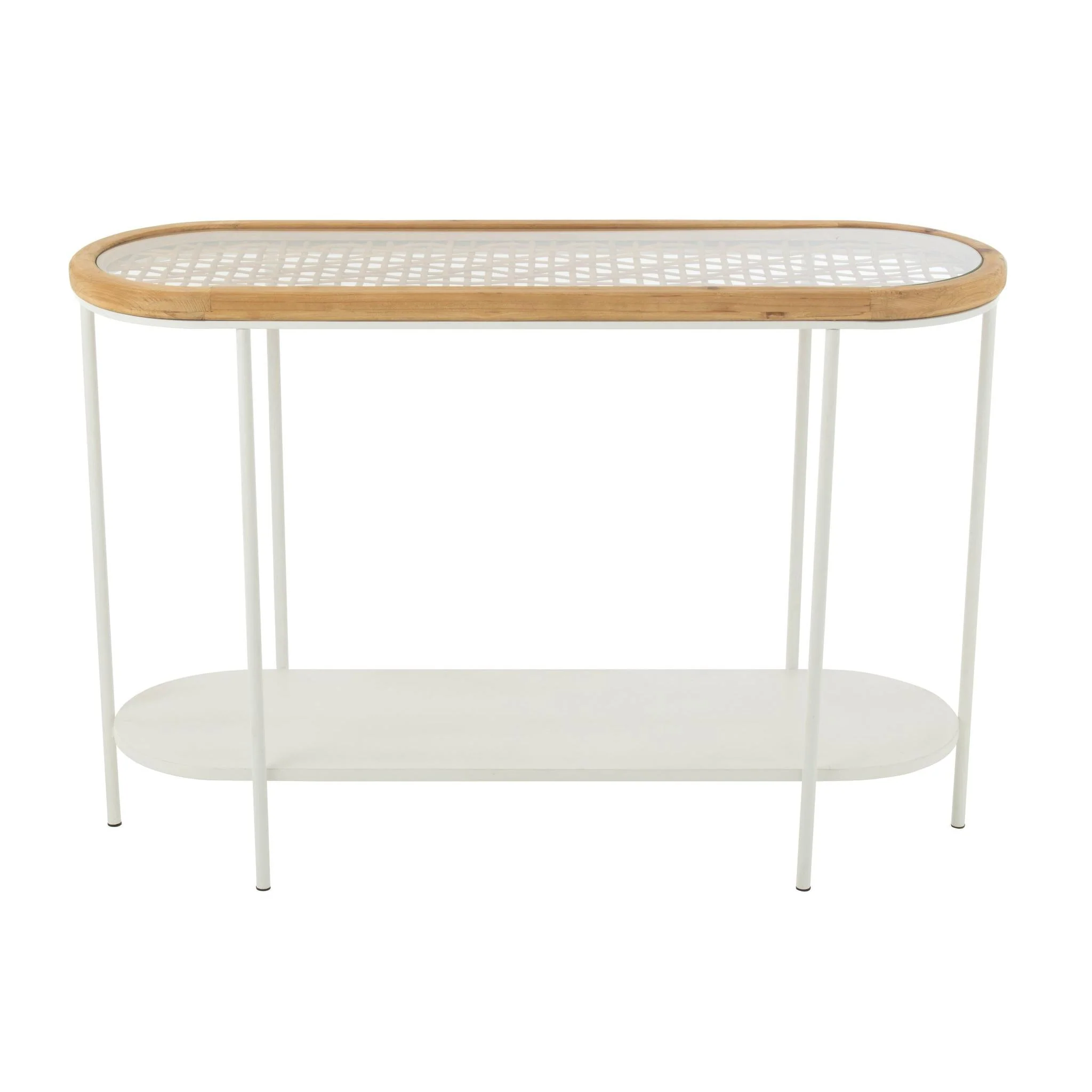 Bijzettafel Wit Glas 40×120 cm Bijzettafel Wit Glas 40×120 cm