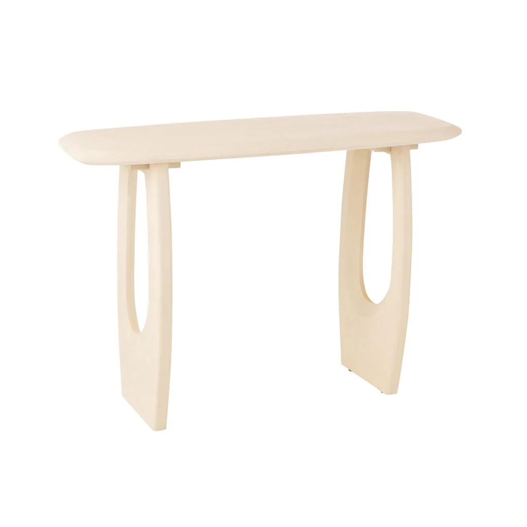 Bijzettafel Wit Mangohout hout 30×120 cm Bijzettafel Wit Mangohout hout 30×120 cm