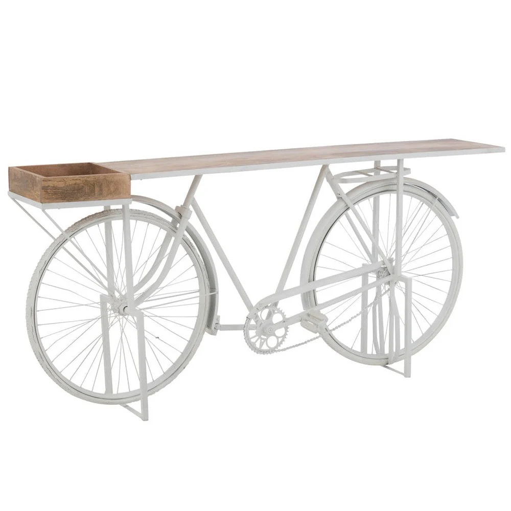 Bijzettafel Wit Mangohout hout 36×185 cm Bijzettafel Wit Mangohout hout 36×185 cm