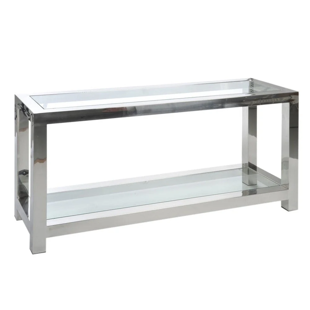 Bijzettafel Zilver Rvs 40×140 cm Bijzettafel Zilver Rvs 40×140 cm