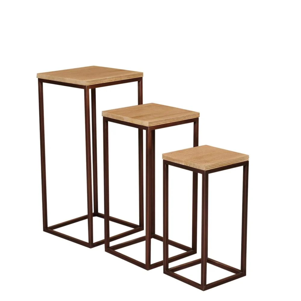 Bijzettafel Zoah Mangohout Bruin 40 cm Bijzettafel Zoah Mangohout Bruin 40 cm