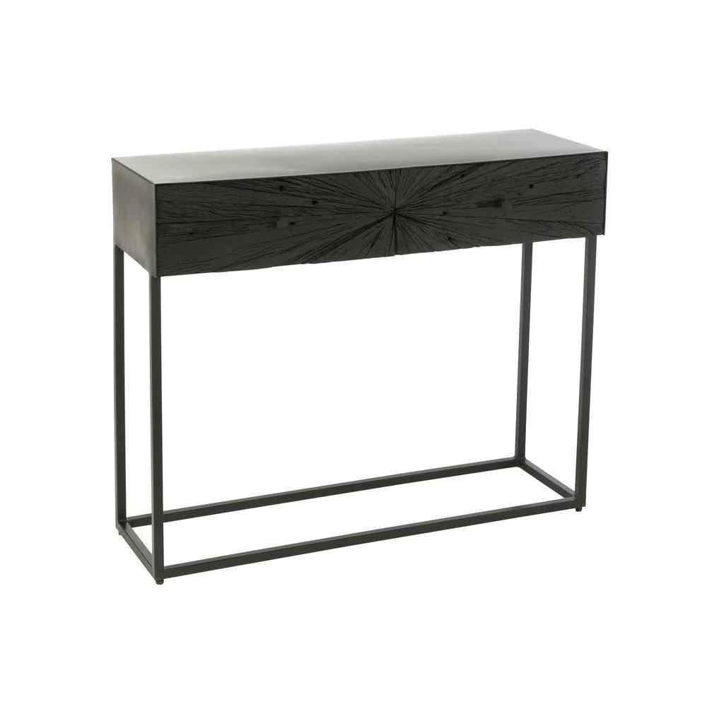 Bijzettafel Zwart Ijzer 33×100 cm Bijzettafel Zwart Ijzer 33×100 cm