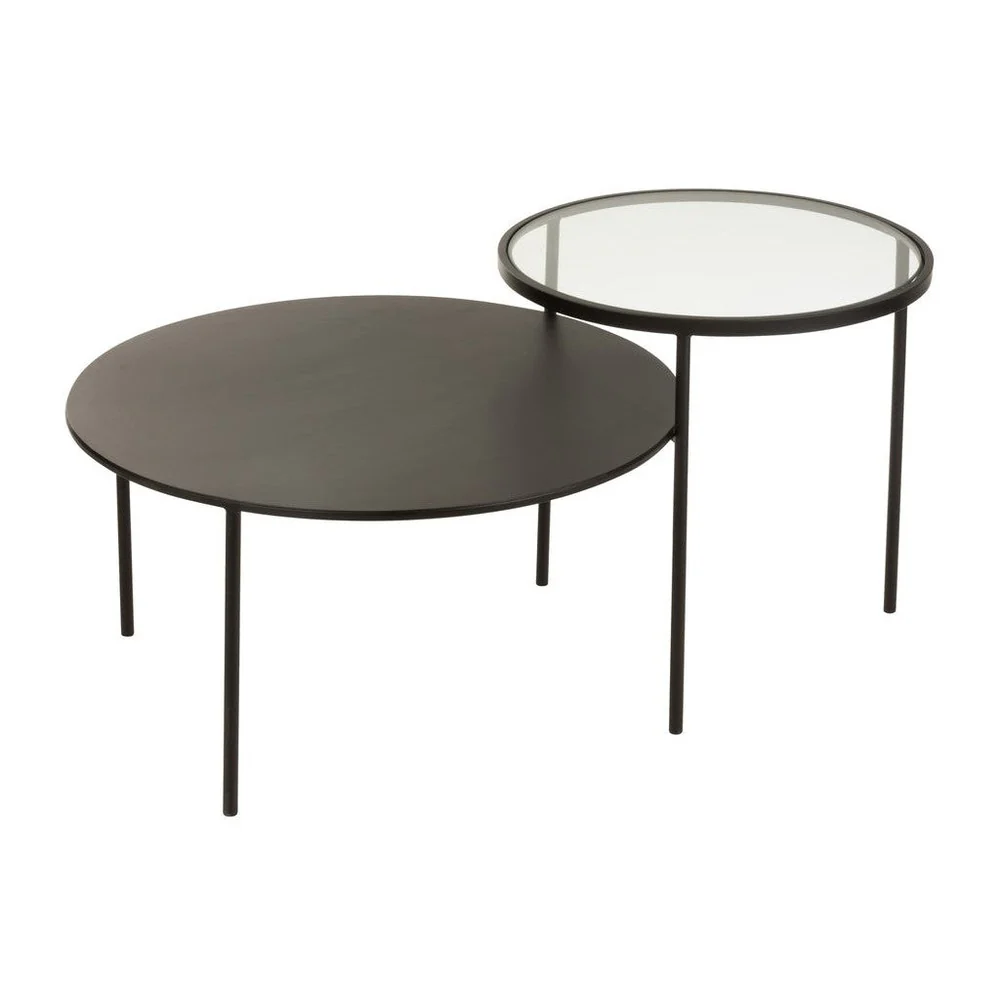 Bijzettafel Zwart Ijzer L 70×101 cm Bijzettafel Zwart Ijzer L 70×101 cm
