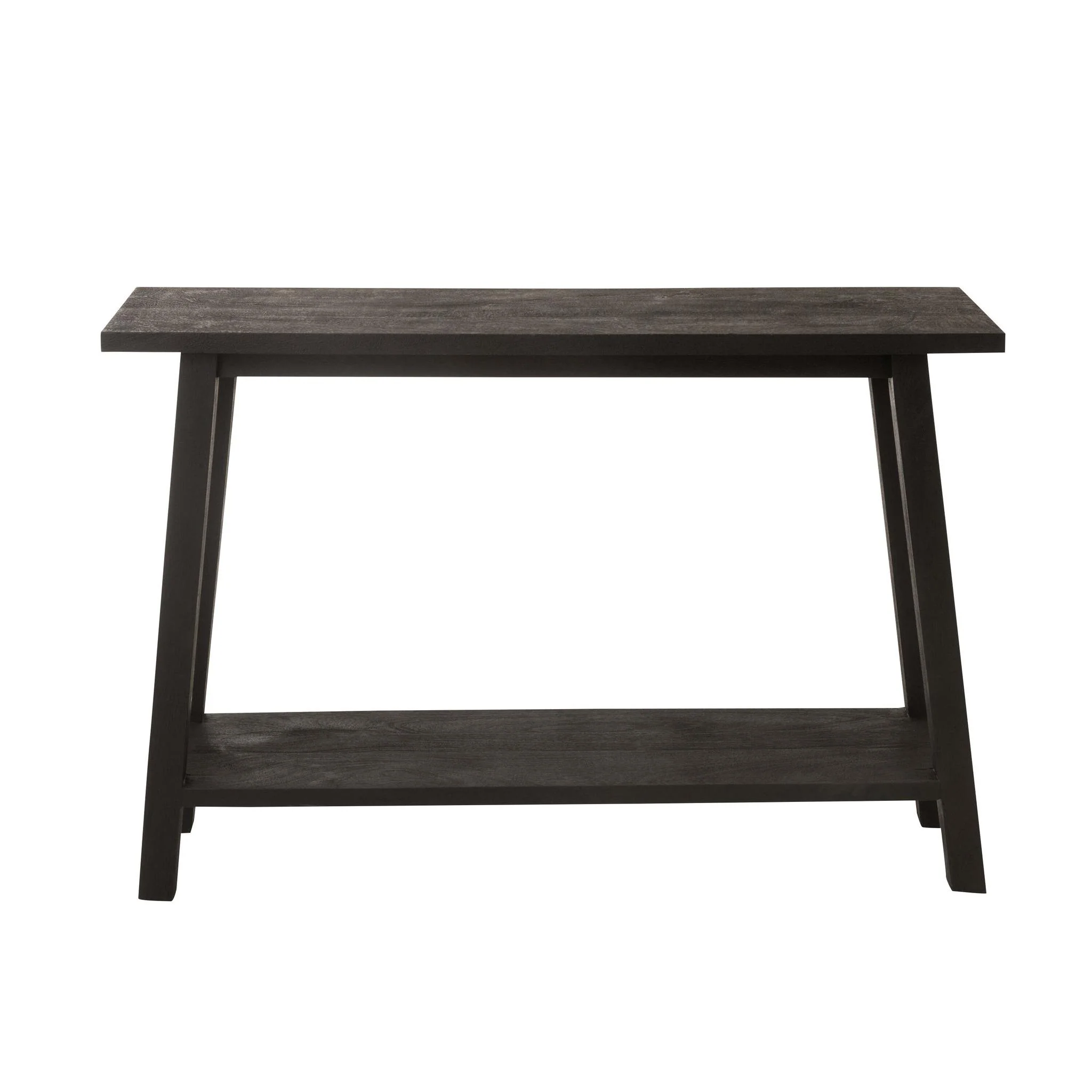 Bijzettafel Zwart Mangohout hout Vierkant 35×120 cm Bijzettafel Zwart Mangohout hout Vierkant 35×120 cm