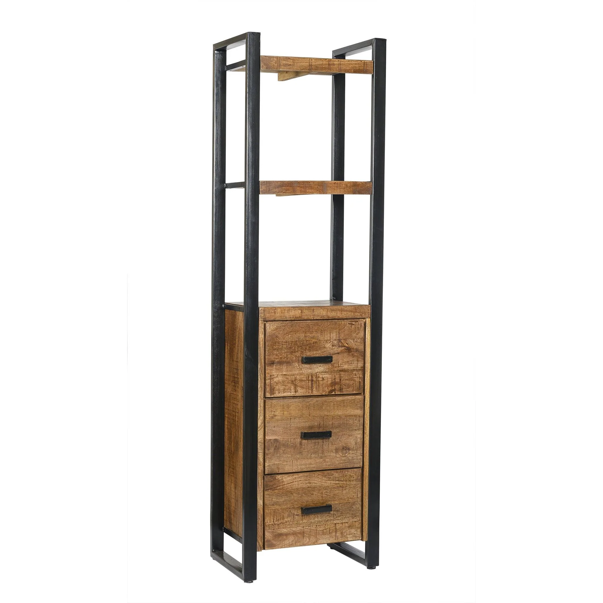 Boekenkast Nairobi Mangohout Naturel hout 55x40x200 cm 12413 Boekenkast Nairobi Mangohout Naturel hout 55x40x200 cm 12413