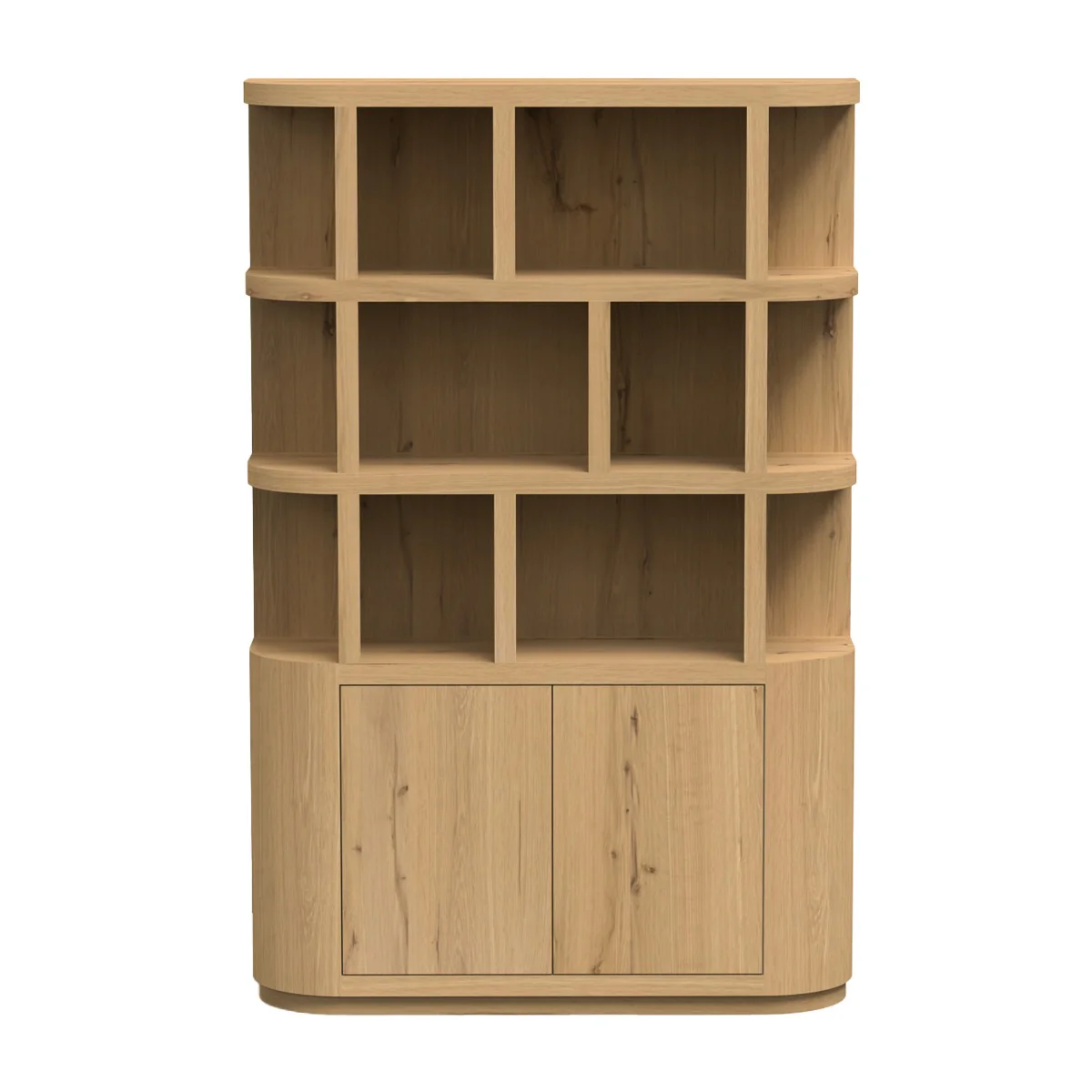 Boekenkast Novero Eikenhout fineer Naturel hout 145x40x220 cm Boekenkast Novero Eikenhout fineer Naturel hout 145x40x220 cm