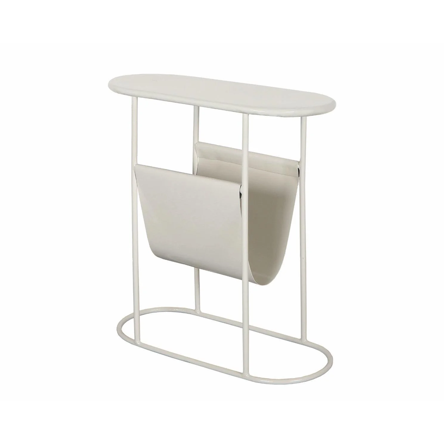 Bijzettafel Brix Bijzettafel Metaal Wit 53×24 cm Bijzettafel Brix Bijzettafel Metaal Wit 53×24 cm