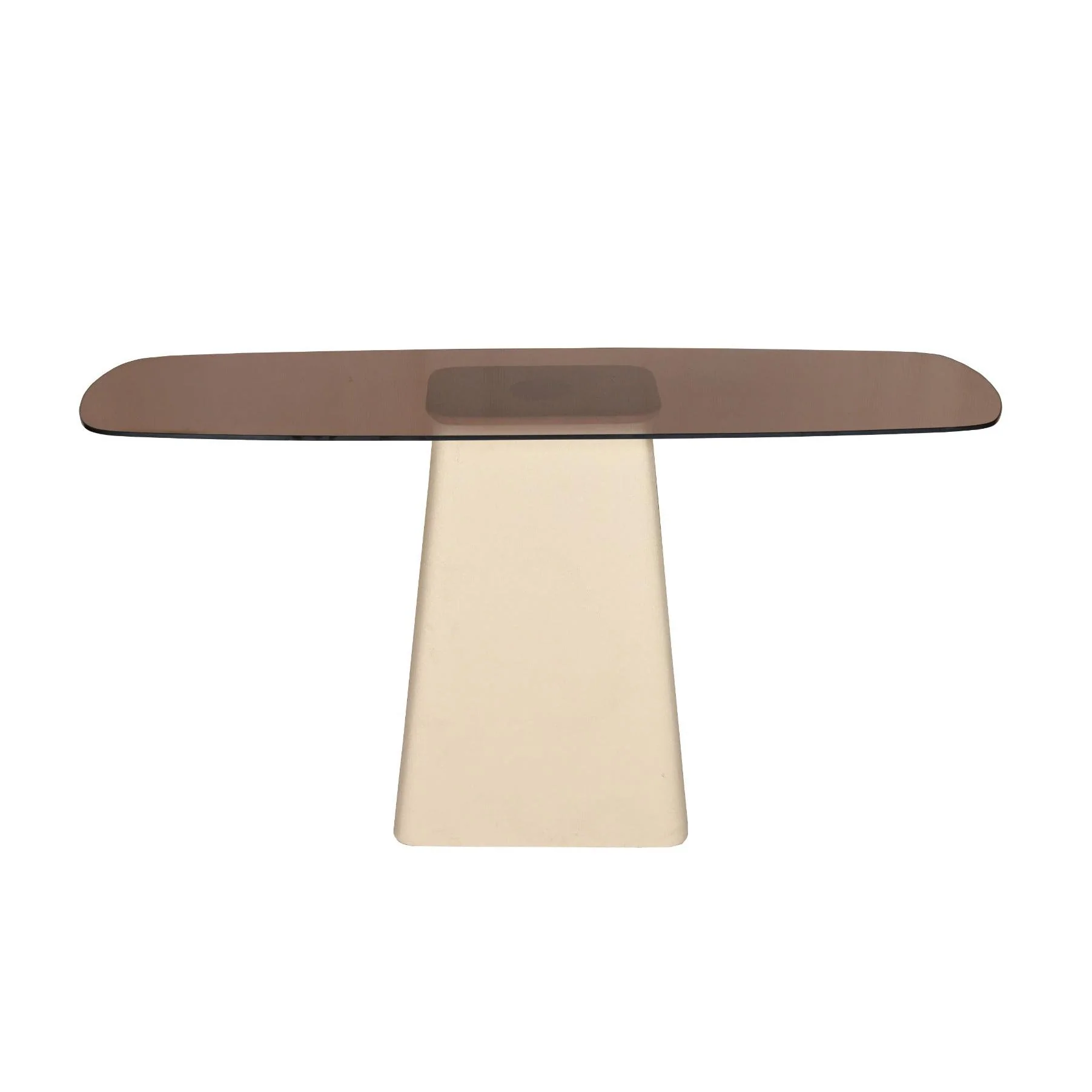 Eettafel Brix Eettafel Glas Crème wit 140×40 cm
