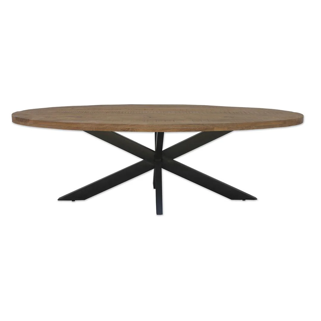 Eettafel Brix Eettafel Mangohout Naturel hout 210×100 cm