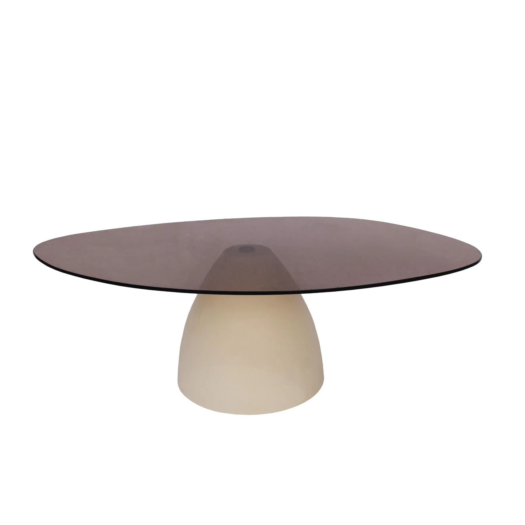 Salontafel Brix Salontafel Glas Crème wit 65×110 cm